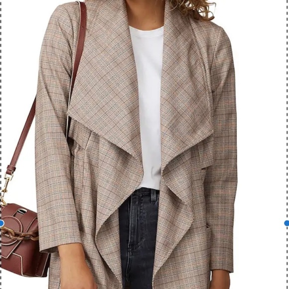 cupcakes & cashmere Plaid Trench Coat in Brown Plaid - Picture 7 of 10